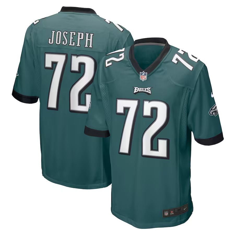 Men Philadelphia Eagles 72 Linval Joseph Nike Midnight Green Game Player NFL Jersey